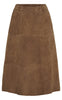 Notyz Skjørt - Suede Skirt - Hazelnut