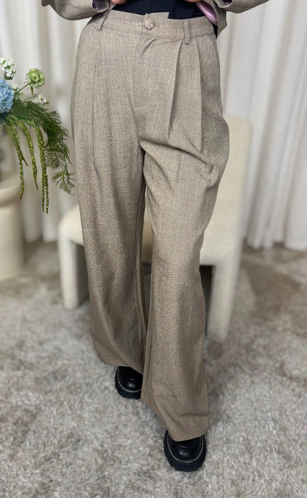 Nümph Bukser - Melona - Dark Sand Melange