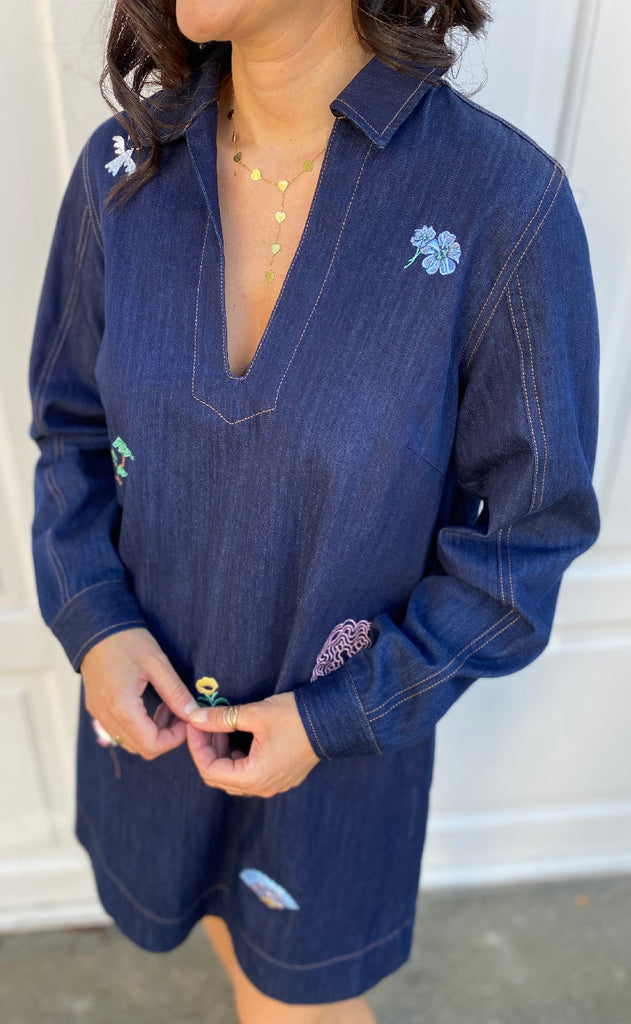 Nümph Kjole - Chiku - Dark Blue Denim