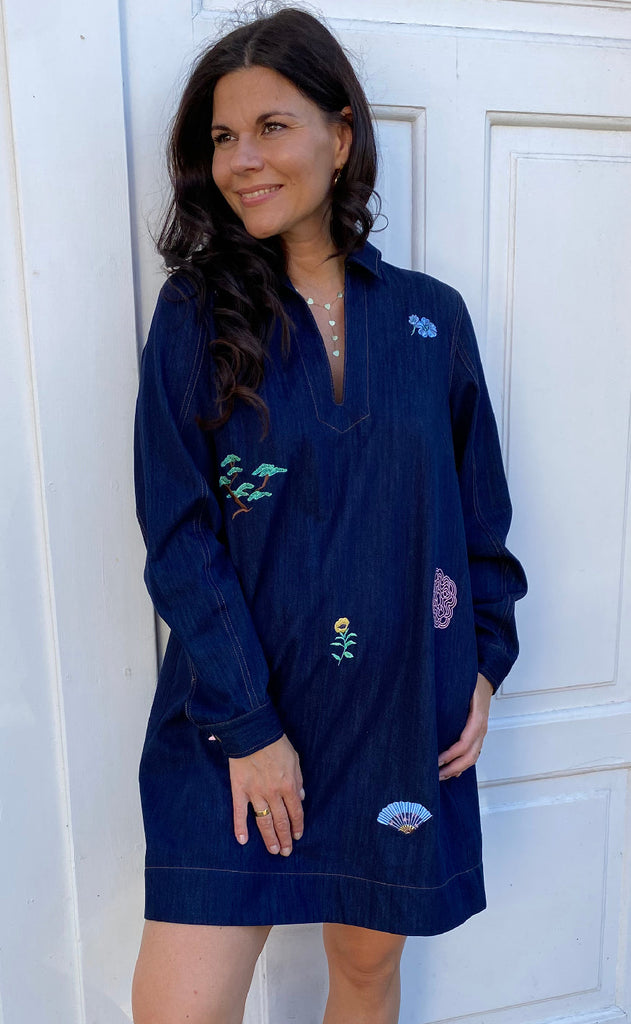 Nümph Kjole - Chiku - Dark Blue Denim