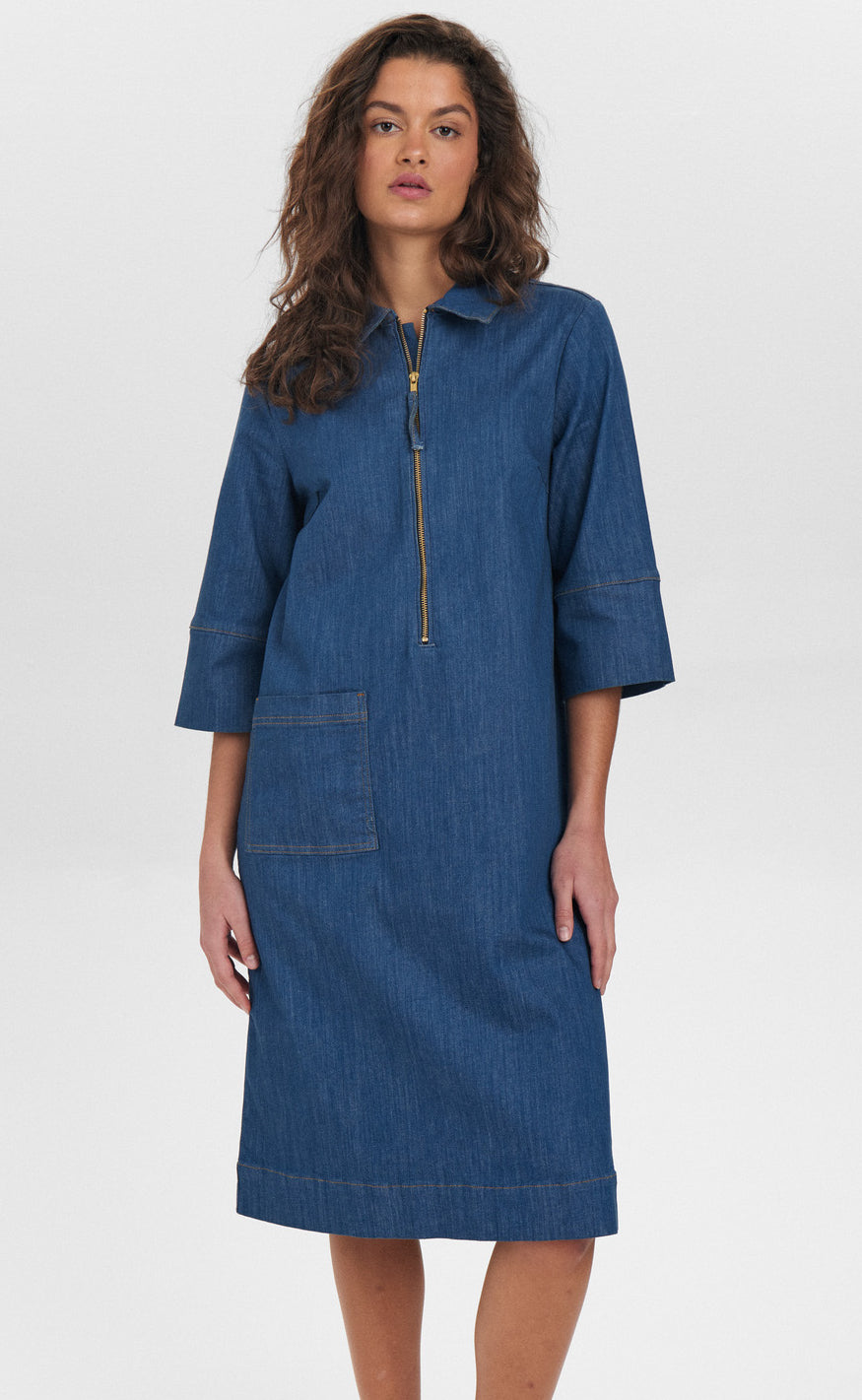 Nümph Kjole - Izzas - Medium Blue Denim