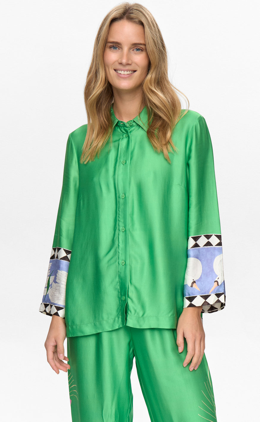 Nümph Skjorte - Adelina - Vibrant Green