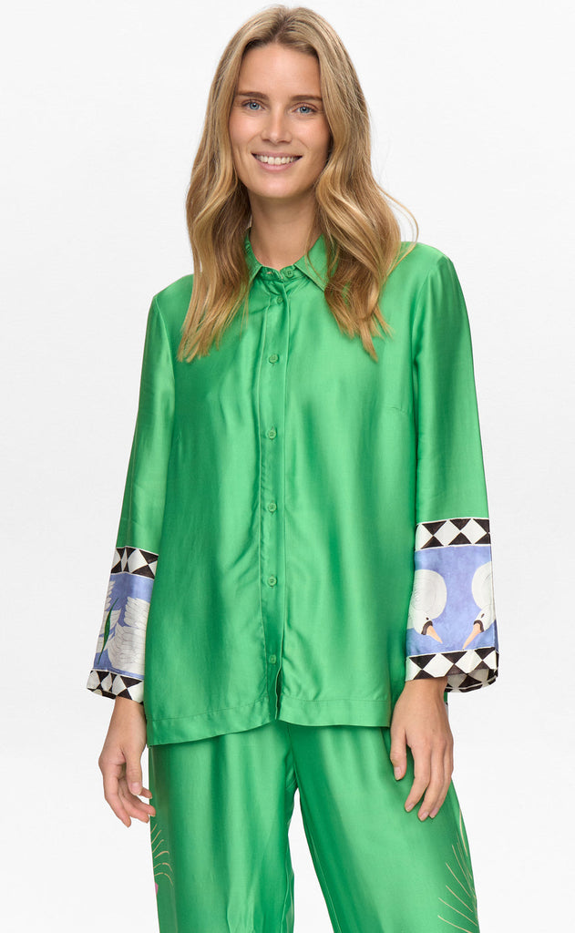 Nümph Skjorte - Adelina - Vibrant Green