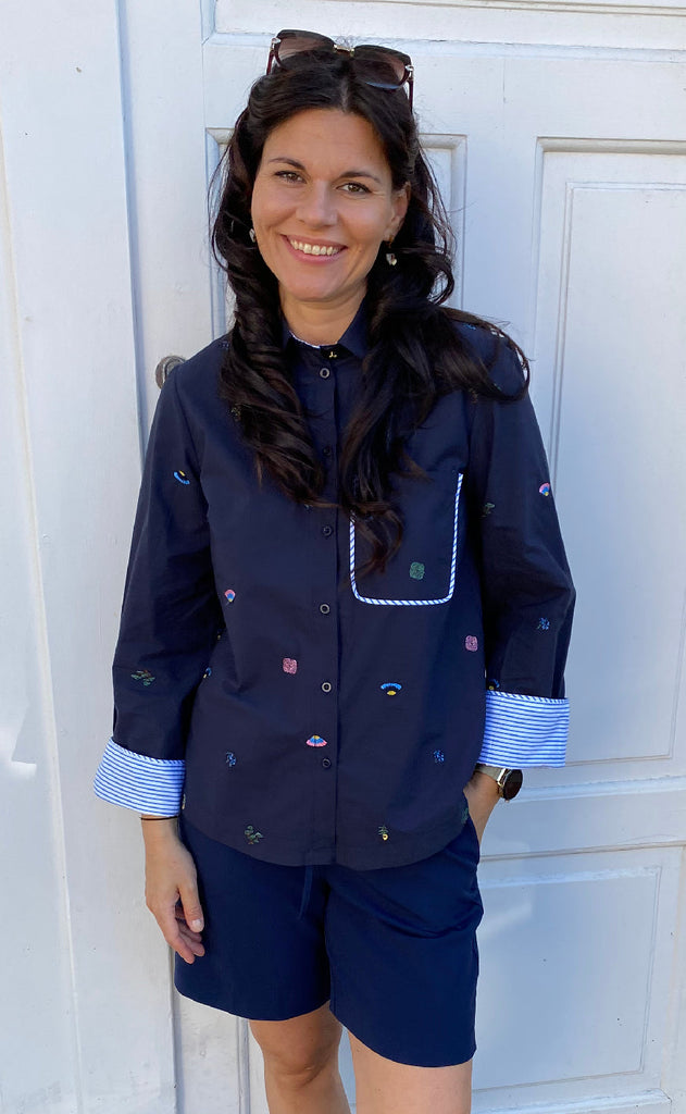 Nümph Skjorte - Chiro - Dark Sapphire