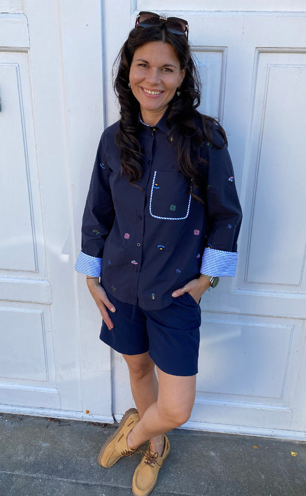 Nümph Skjorte - Chiro - Dark Sapphire