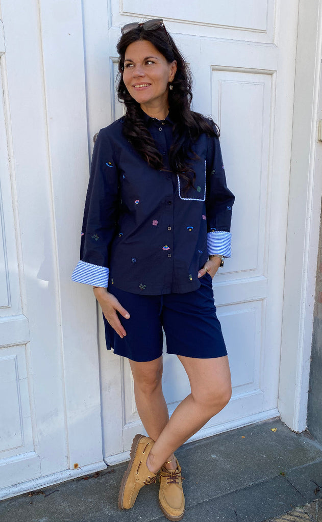 Nümph Skjorte - Chiro - Dark Sapphire