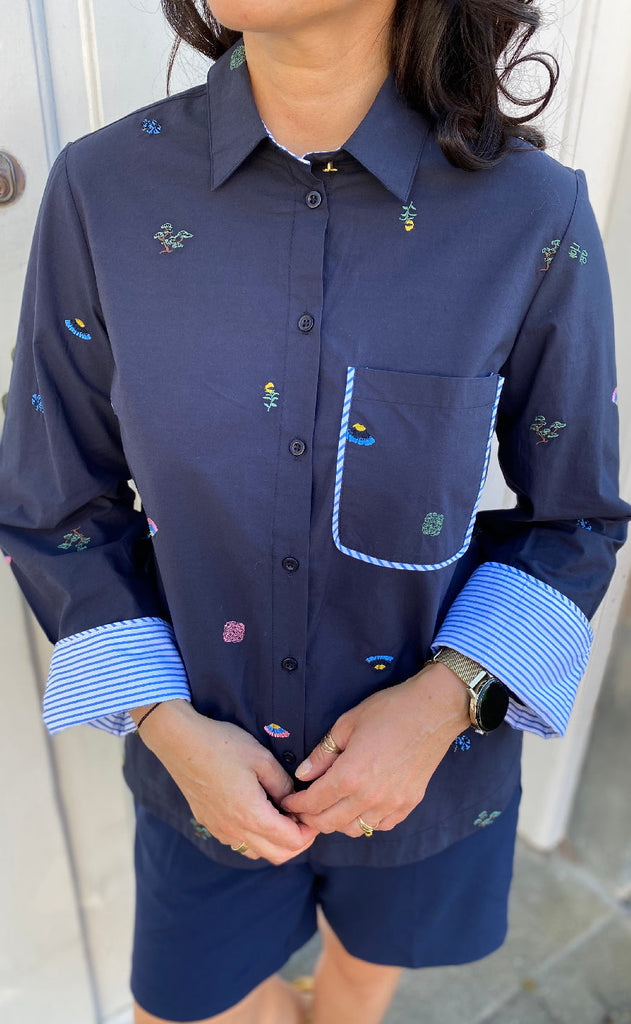 Nümph Skjorte - Chiro - Dark Sapphire