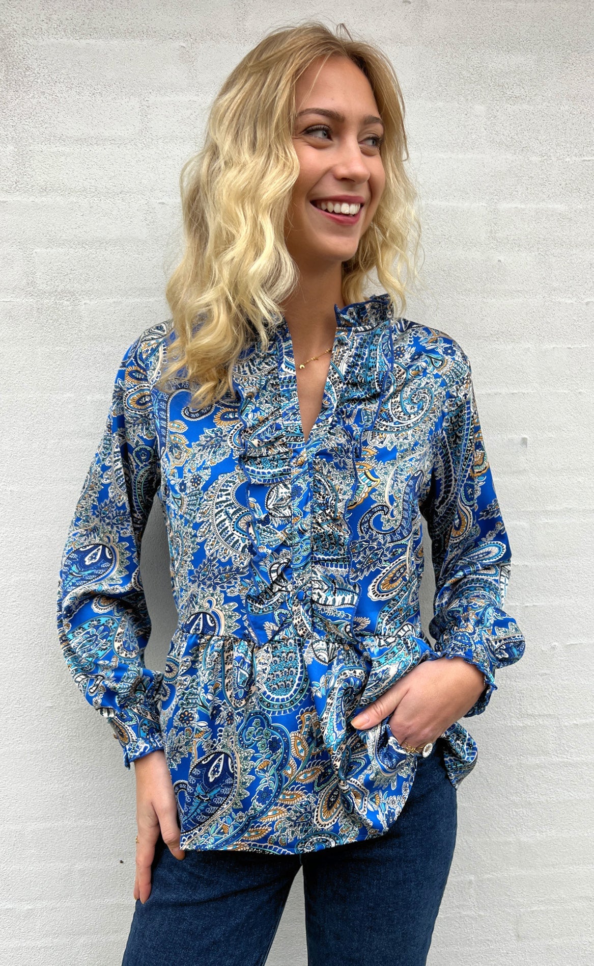 INA Copenhagen Skjorte - Evie - New Blue Paisley