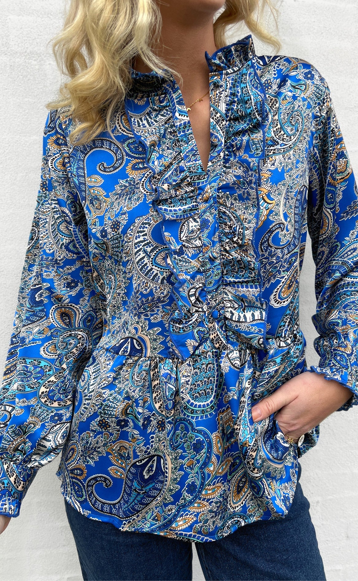 INA Copenhagen Skjorte - Evie - New Blue Paisley