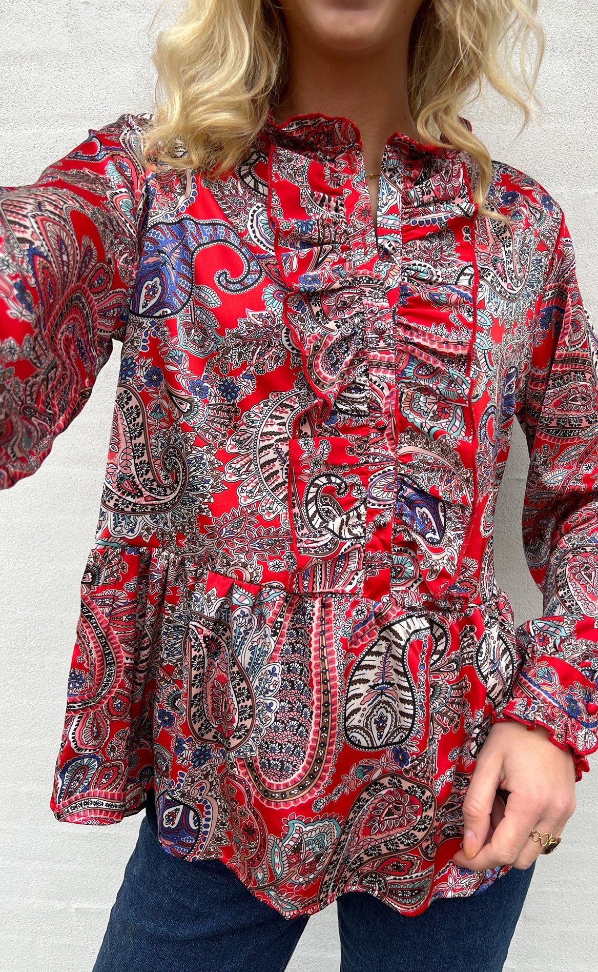 INA Copenhagen Skjorte - Evie - Red Paisley