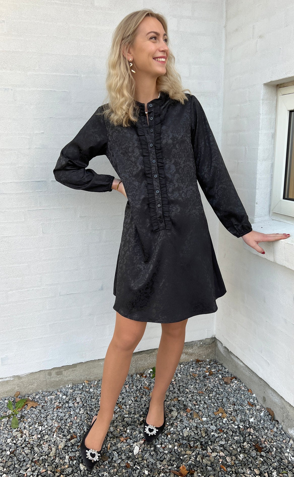 INA Copenhagen Kjole - Florina - Black Flower