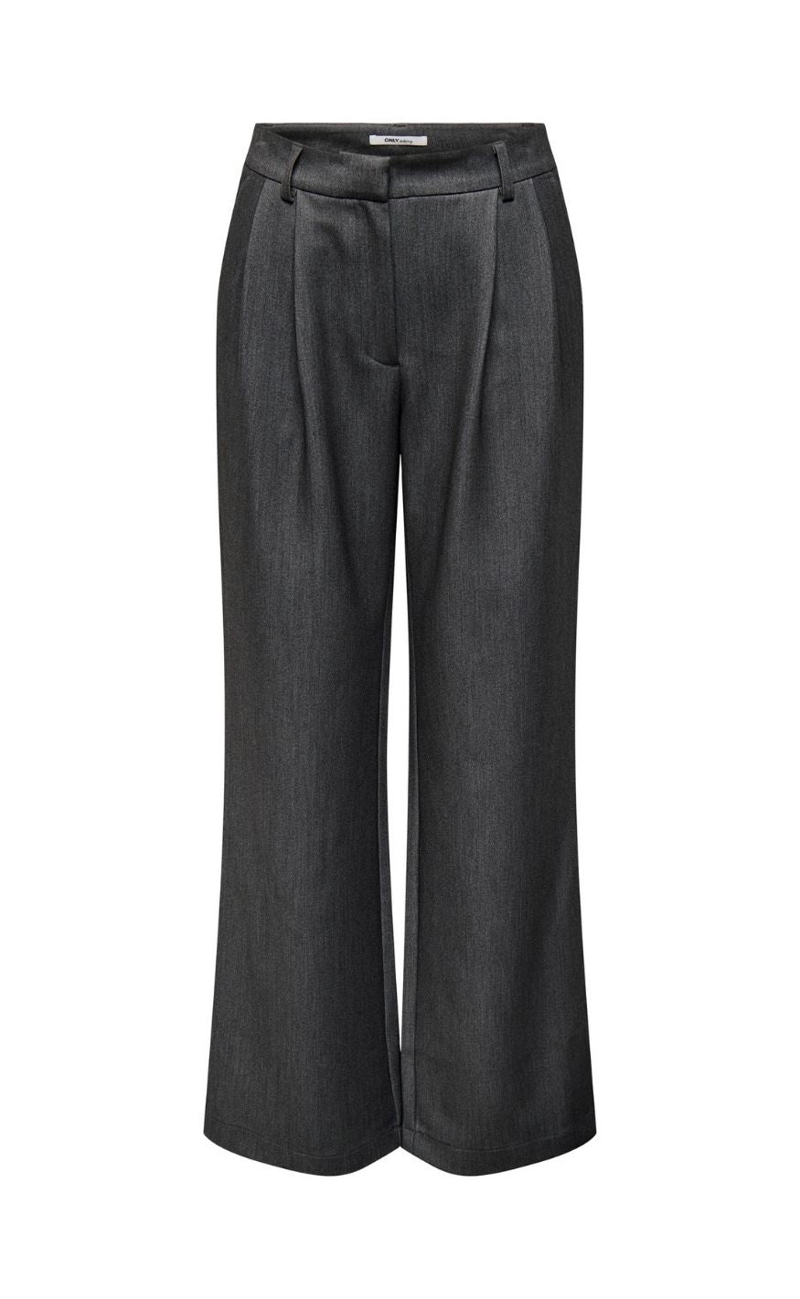 ONLY Bukser - Hattie Pleat - Dark Grey Melange