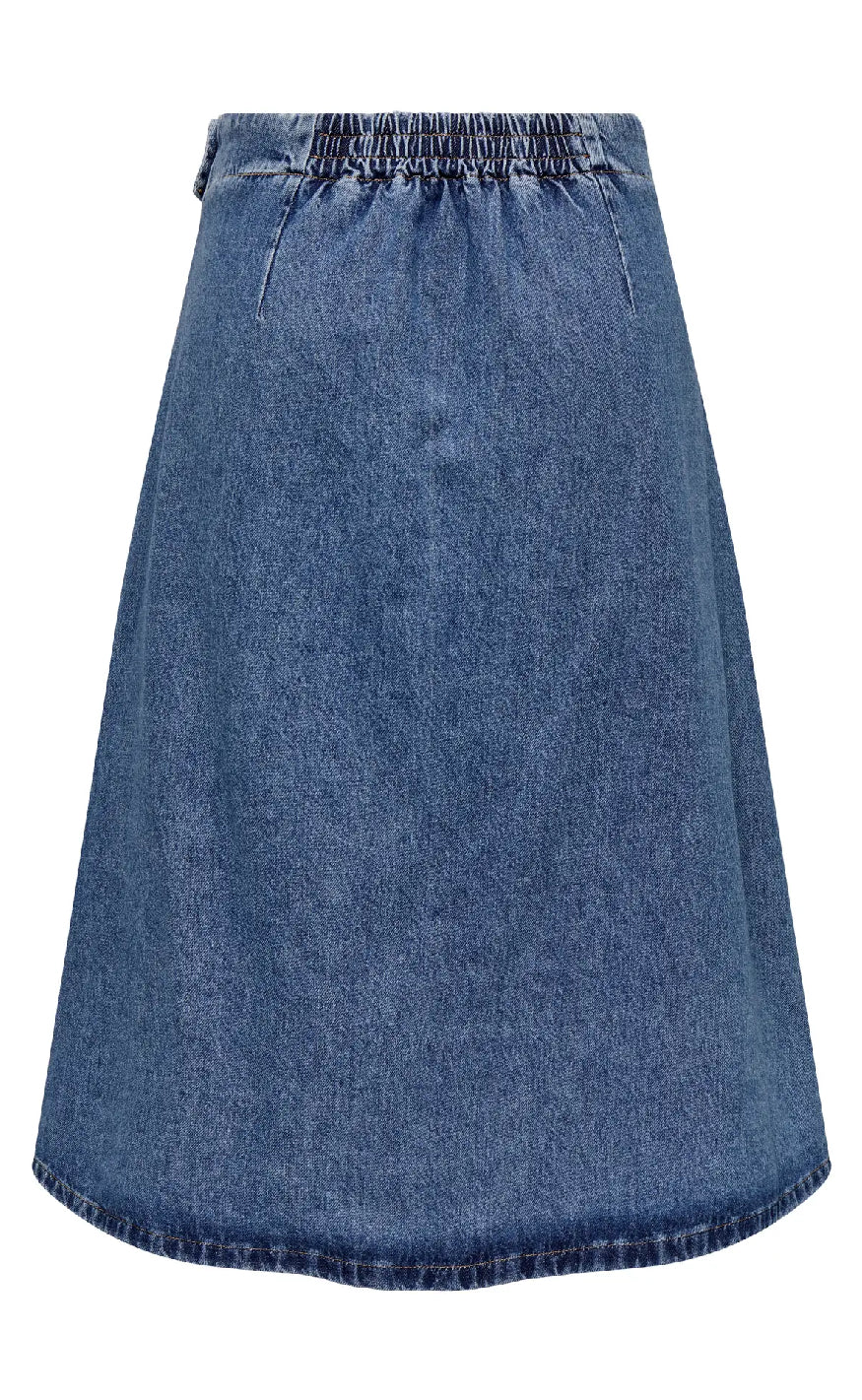ONLY Skjørt - Thea Wrap Midi - Medium Blue Denim