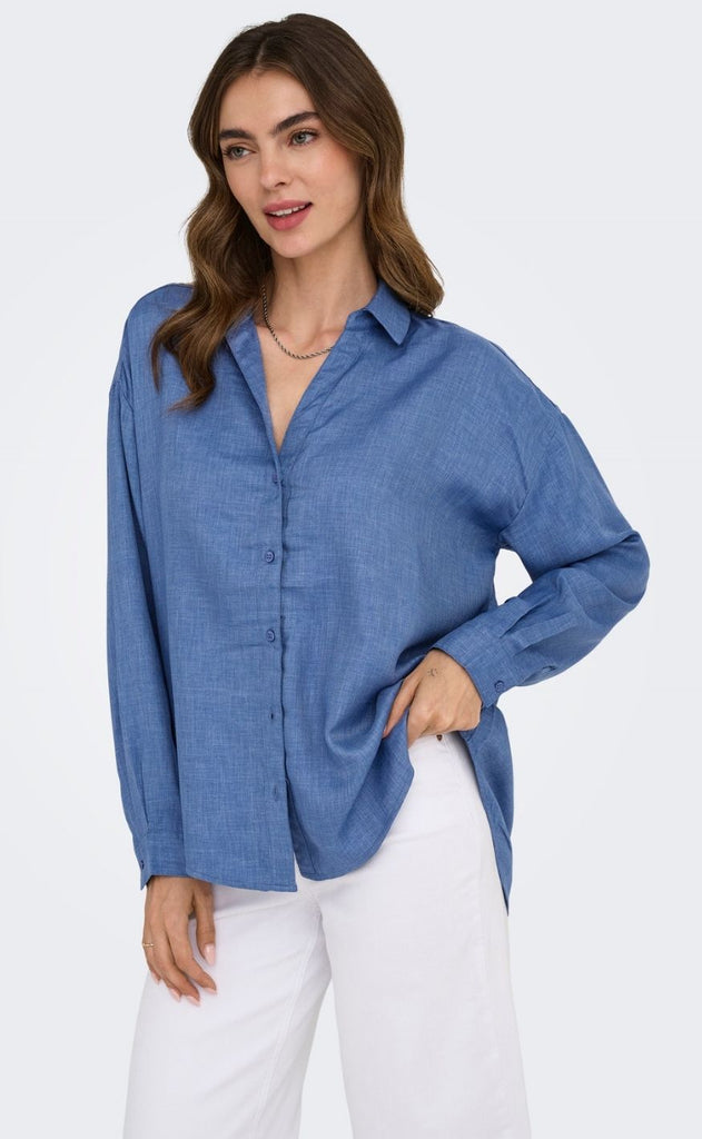 ONLY Skjorte - Harriet Life - True Navy Melange