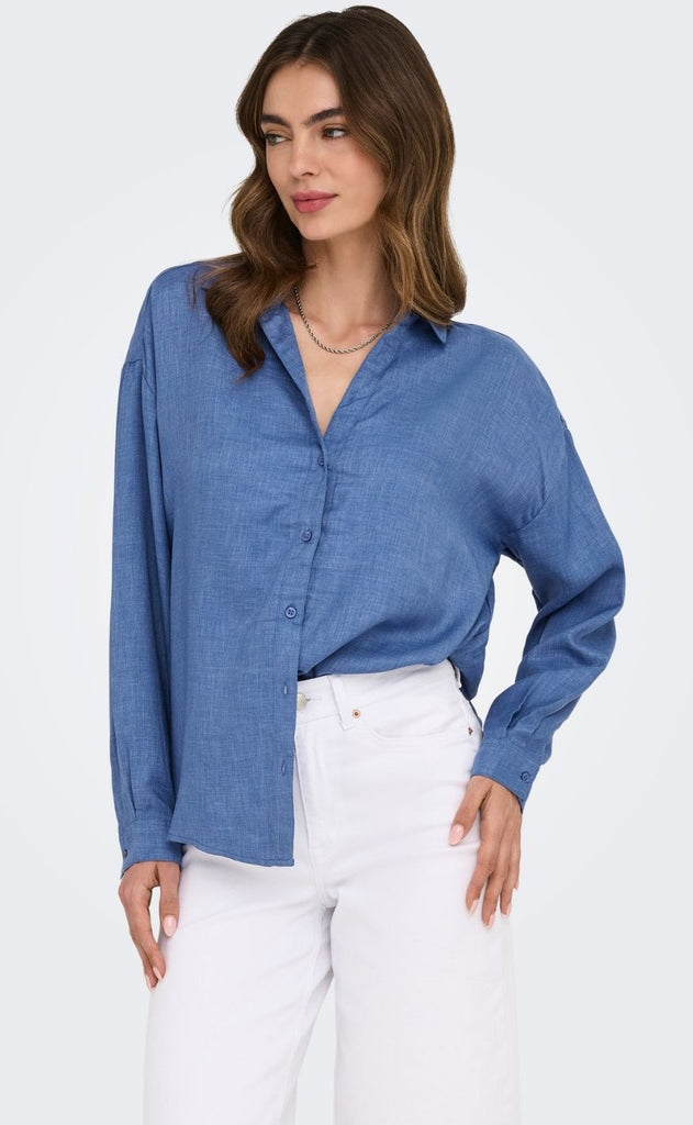 ONLY Skjorte - Harriet Life - True Navy Melange