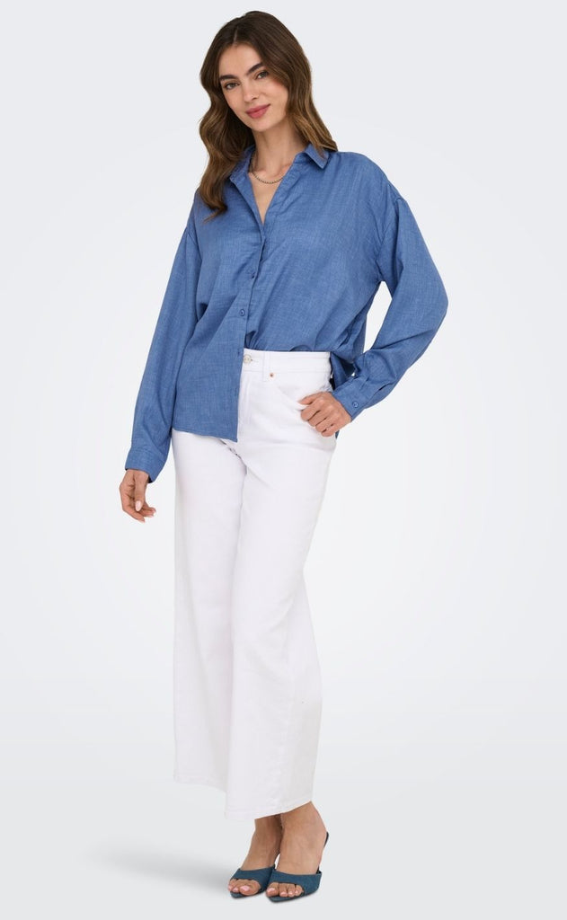 ONLY Skjorte - Harriet Life - True Navy Melange