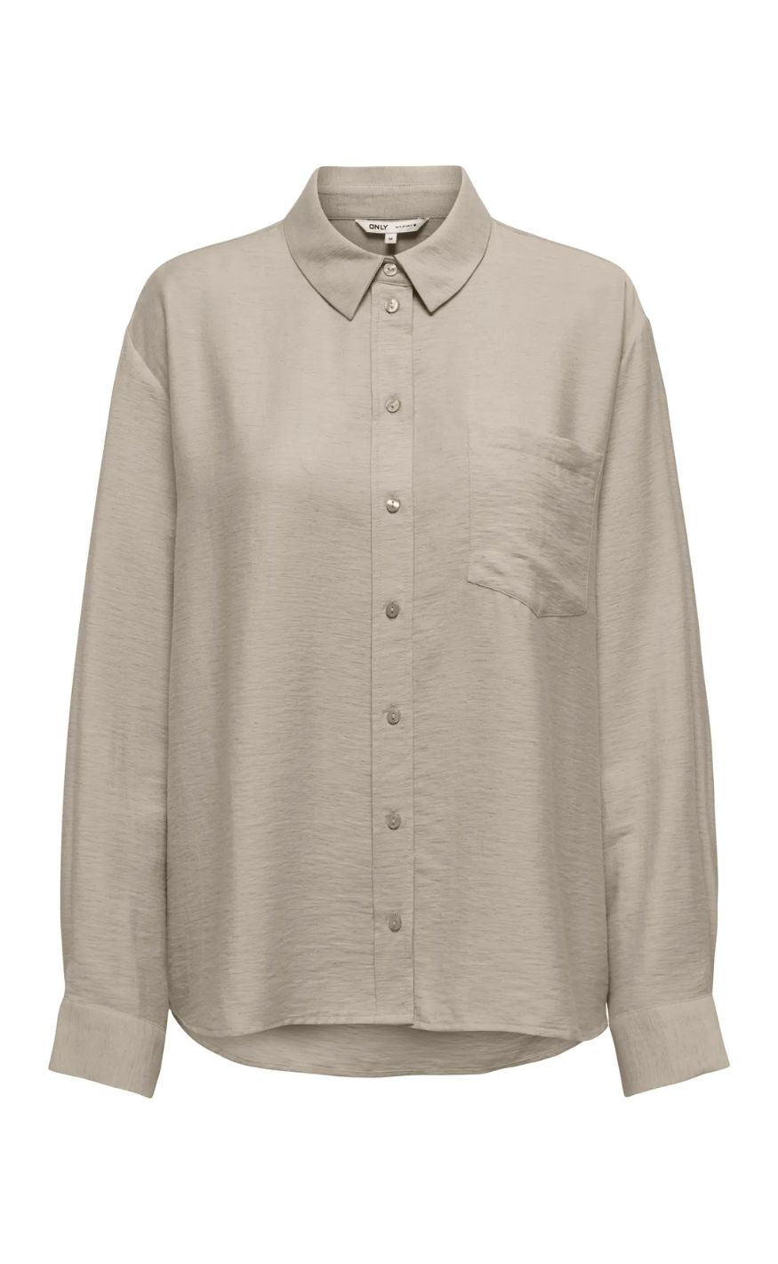 ONLY Skjorte - Lino - Grey