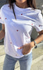 ONLY T-skjorte - Ketty Life - Bright White/Heart