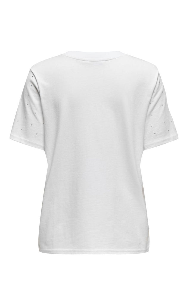 ONLY T-shirt - Monja Studs - White Studs