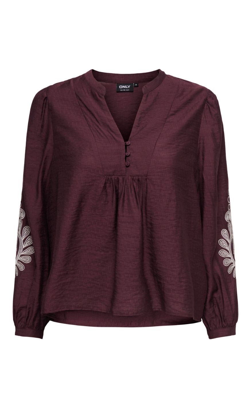ONLY Topp - Kana - Winetasting Sandshell Embroidery