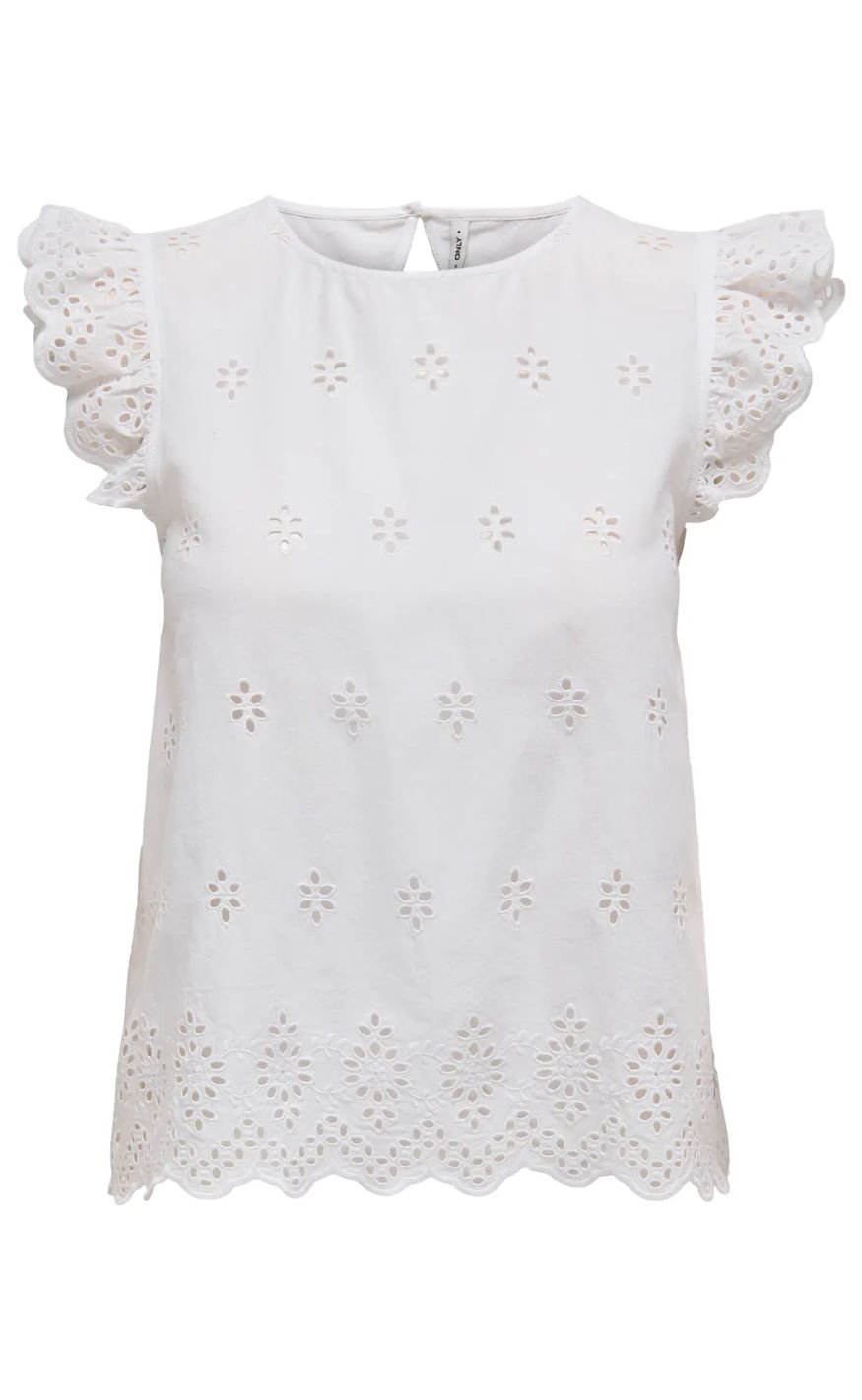 ONLY Topp - Lou Life - Bright White