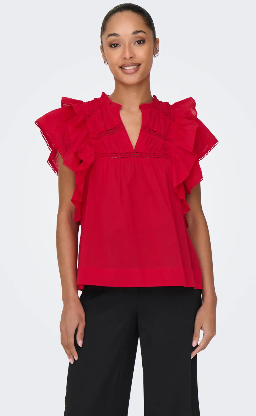 ONLY Topp - Sunny - High Risk Red