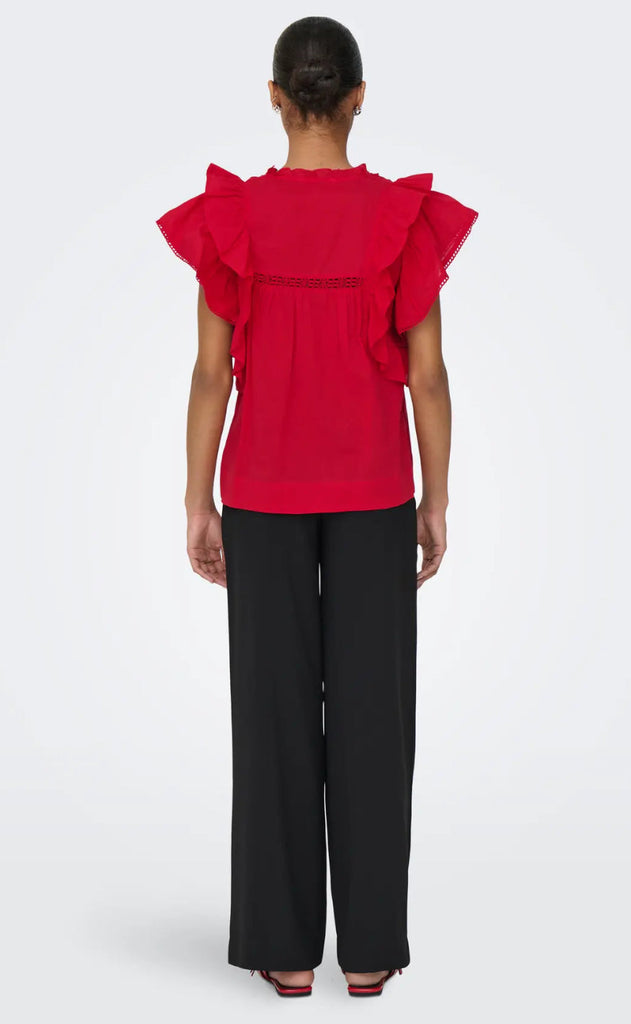 ONLY Topp - Sunny - High Risk Red