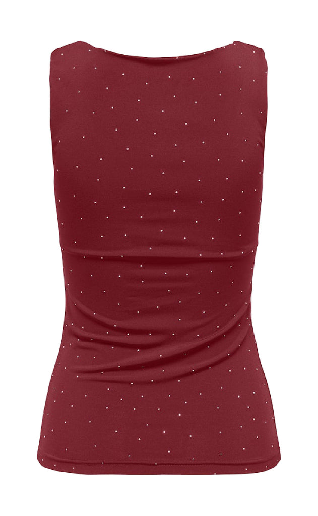 ONLY Topp - Zita Ea - Carbernet Silver Rhinstones