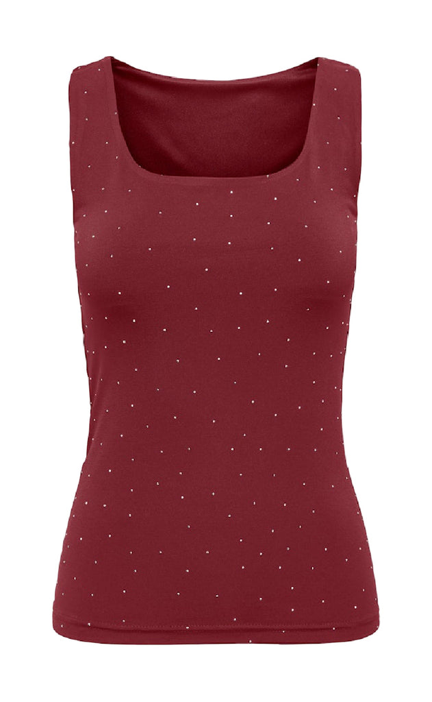 ONLY Topp - Zita Ea - Carbernet Silver Rhinstones