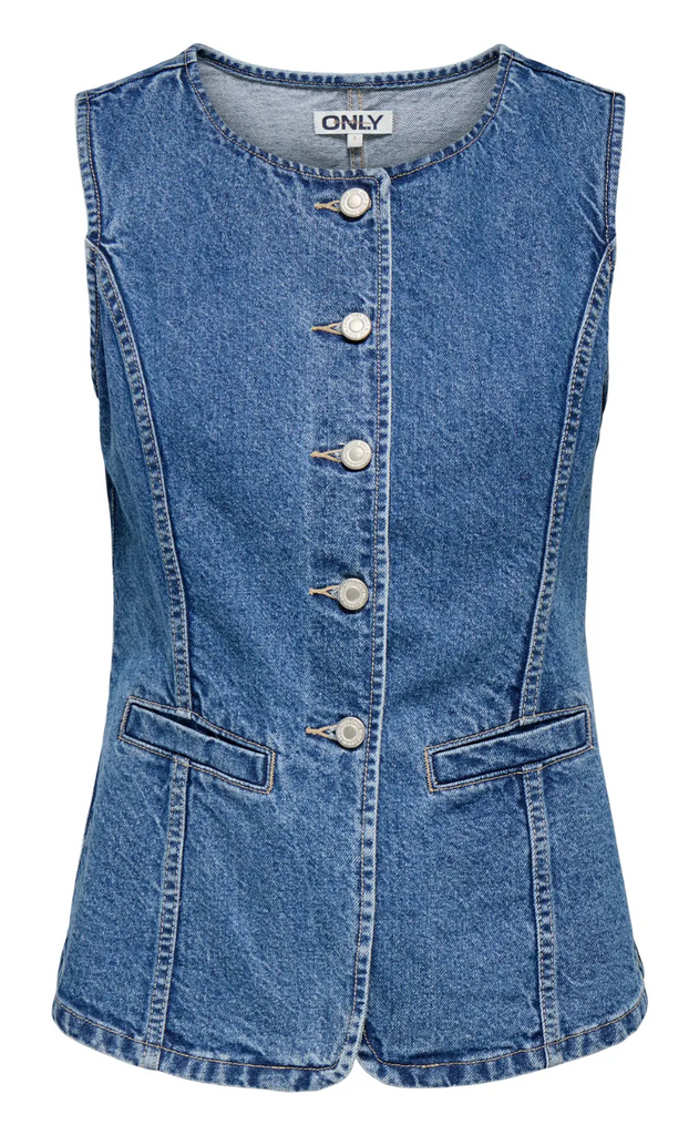 ONLY Vest - Giulina - Medium Blue Denim