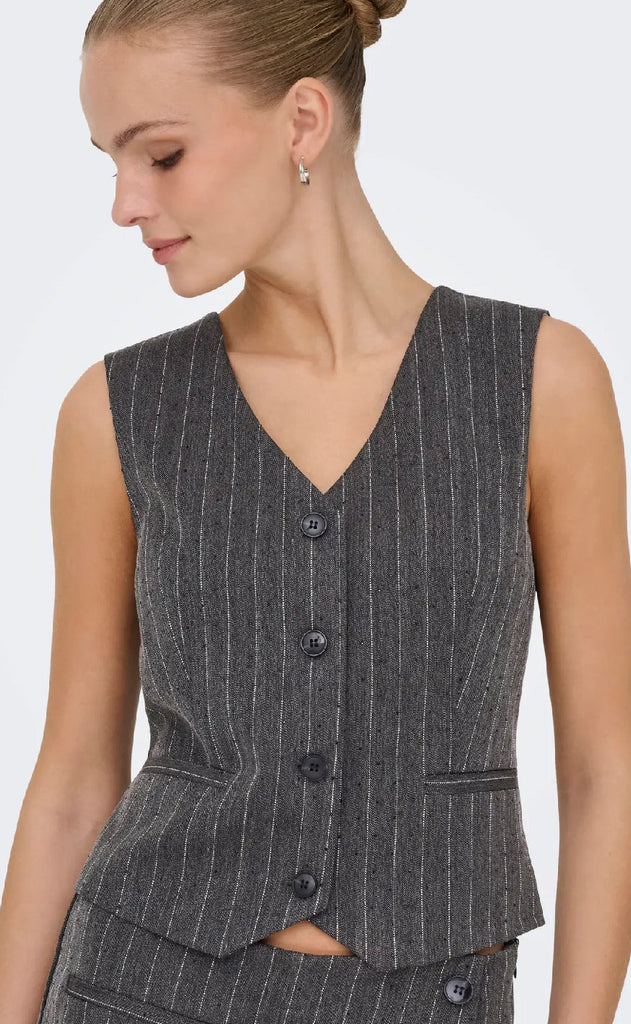 ONLY Vest - Siga - Dark Grey Melange