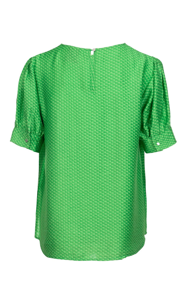 One Two Luxzuz Bluse - Arise - Vibrant Green