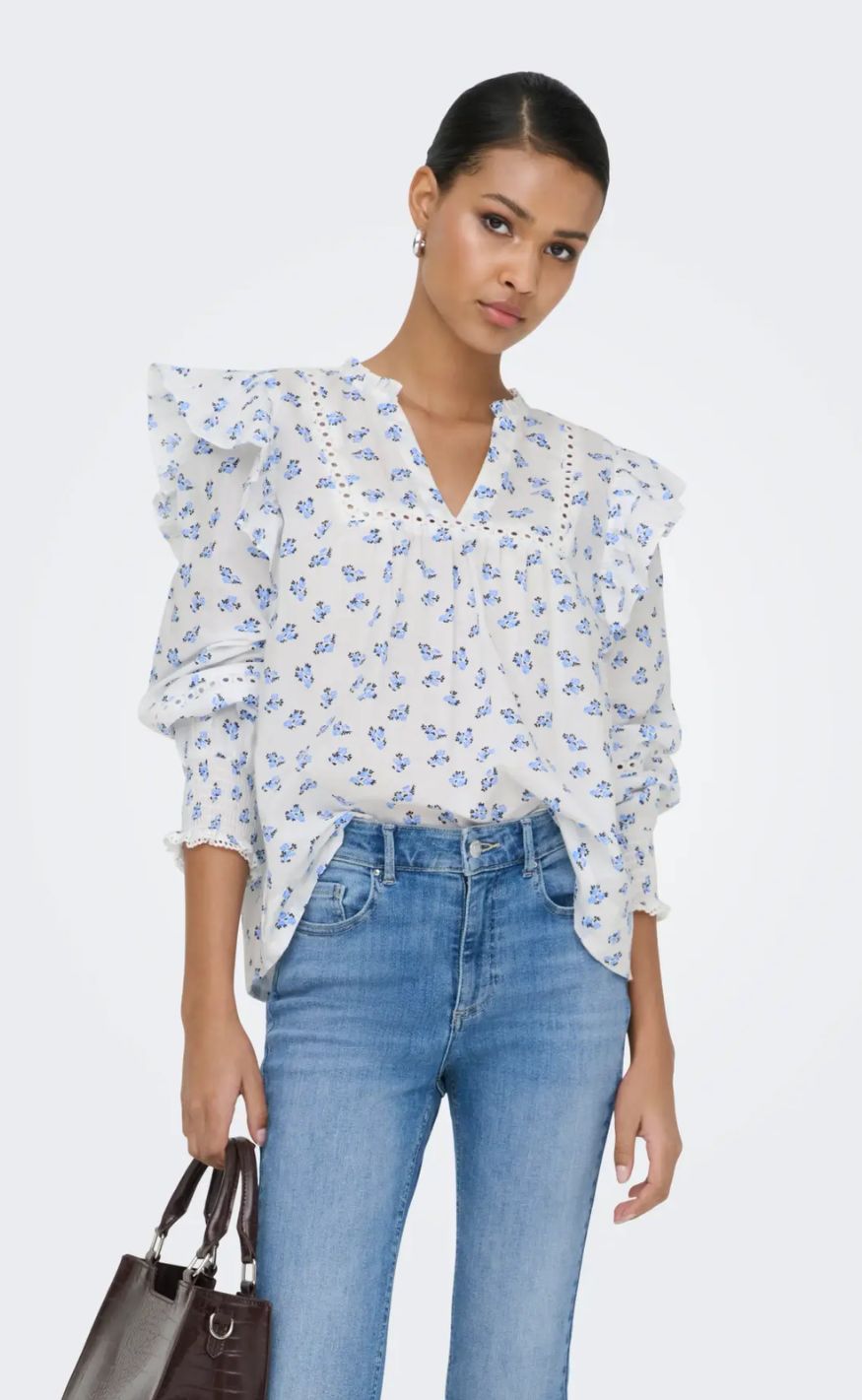 Only Bluse - Idris - Cashmere Blue Mini Floral