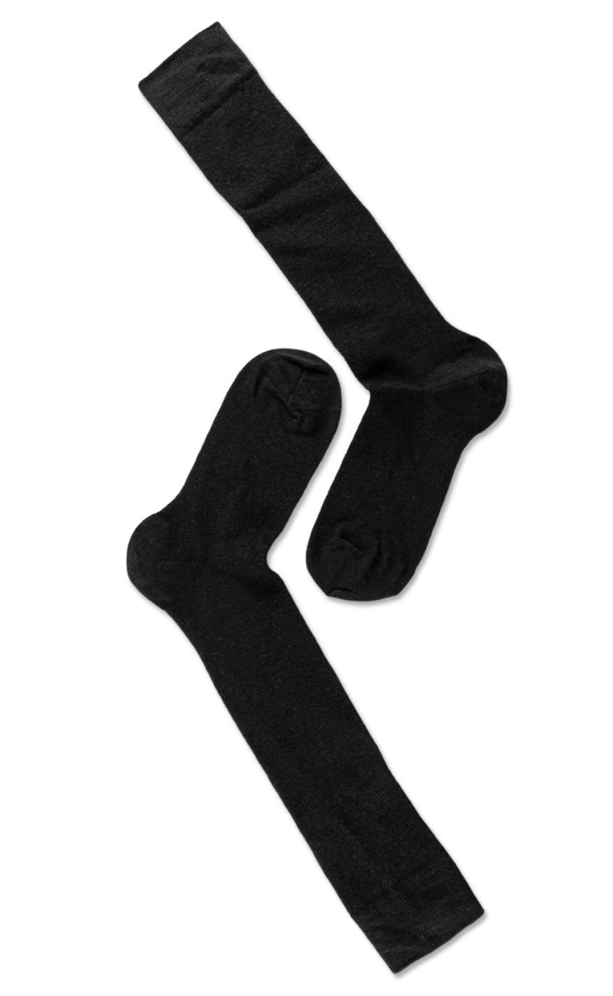 Oroblu Strømper - Note Flat Knit Wool Knee High - Black