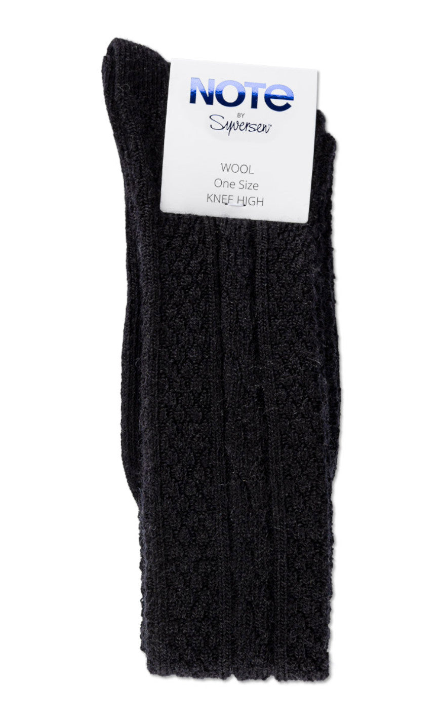 Oroblu Strømper - Note Wool Cable Knee High - Black