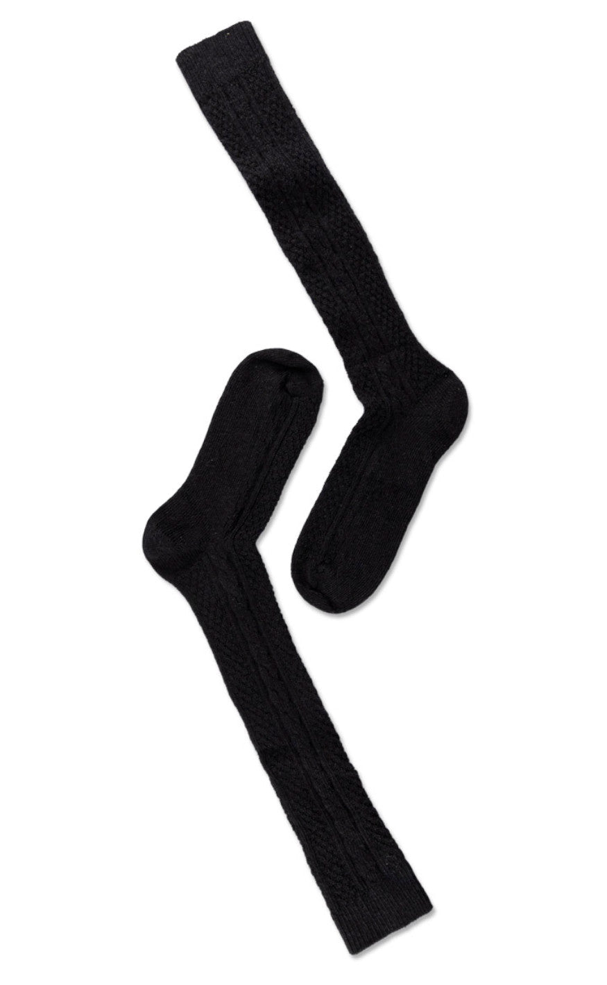 Oroblu Strømper - Note Wool Cable Knee High - Black