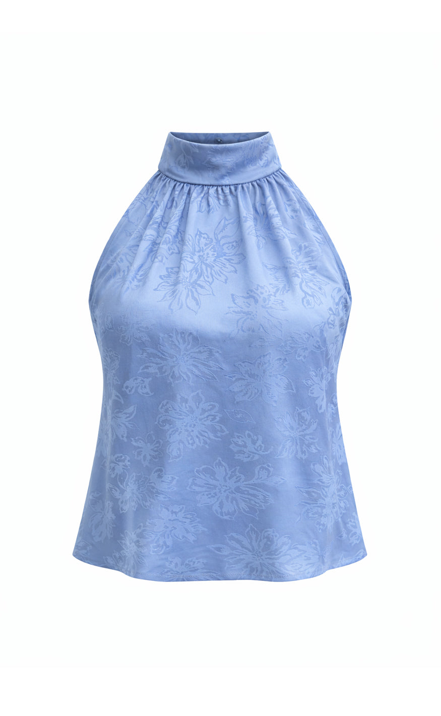 Say INA Copenhagen Topp - Malina - Blue Flower
