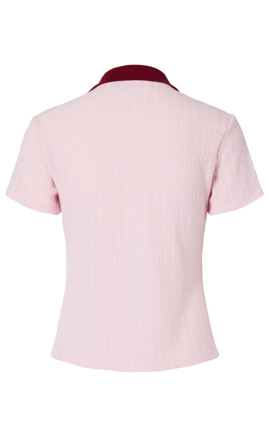 PIECES Topp - Alysia - Pink Tulle/Rhubarb