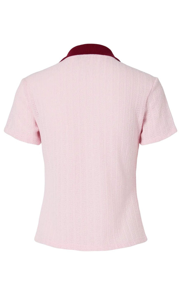 PIECES Topp - Alysia - Pink Tulle/Rhubarb