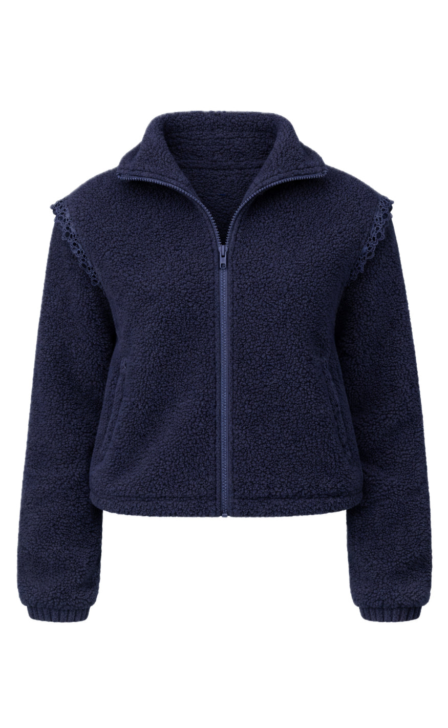 Say INA Copenhagen Fleece Jakke - Fia - Navy Blue