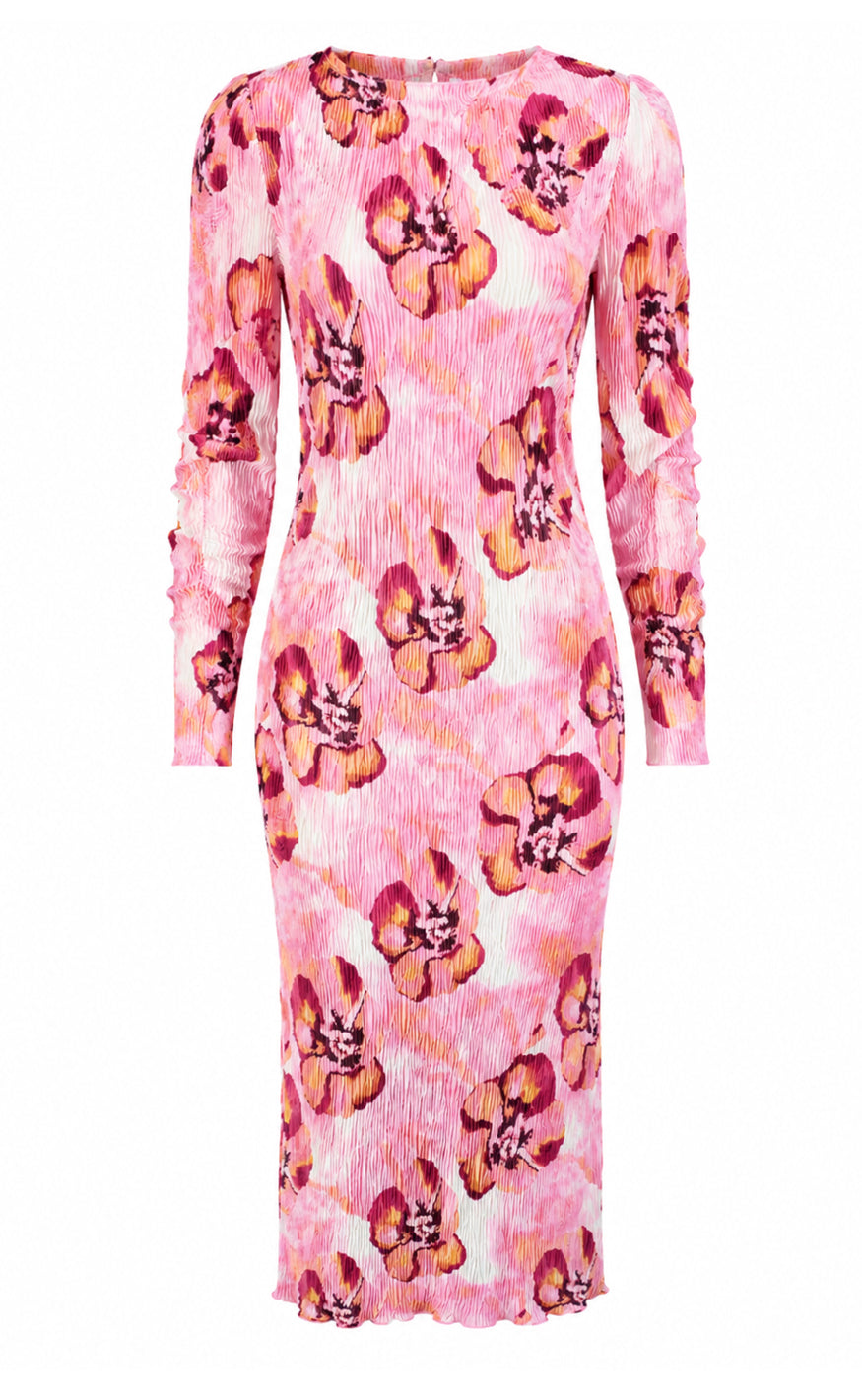 Say INA Copenhagen - Pernille Plisse Dress - Paradise Flowers