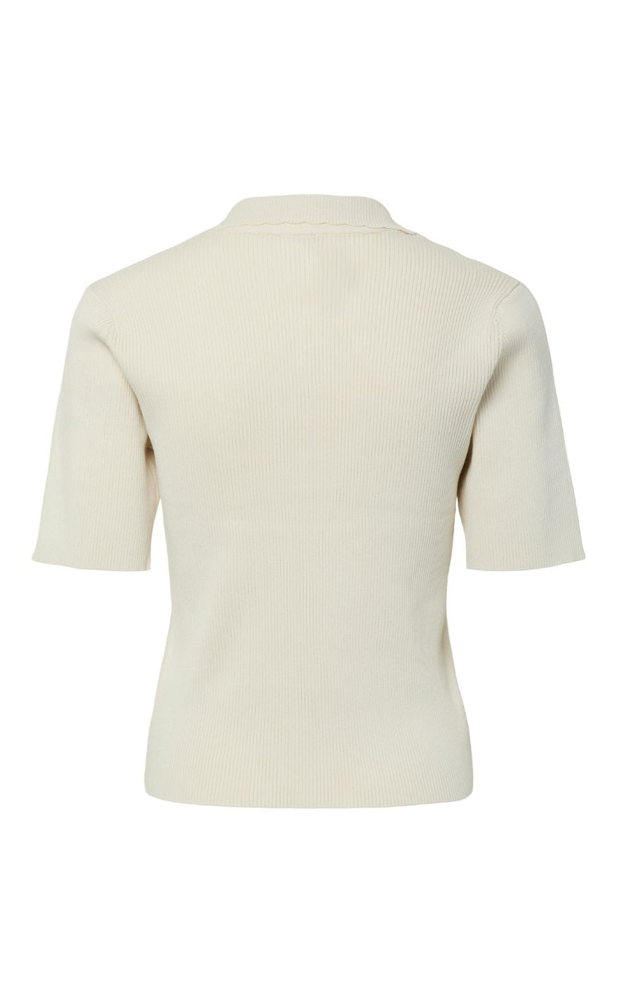 Pieces Bluse  - Gera Polo - Egret