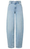 Pieces Bukser - Grace MW Barrel - Light Blue Denim