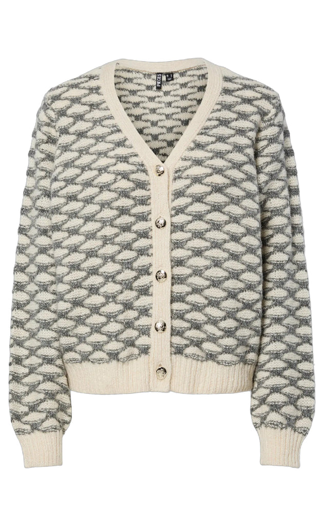 Pieces Cardigan - Jivana - Birch/December Sky
