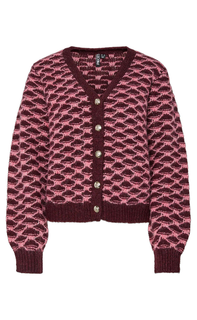 Pieces Cardigan - Jivana - Tawny Pot/Bubblegum