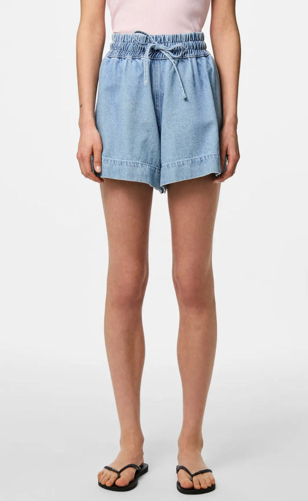 Pieces Shorts - Flora - Light Blue Denim