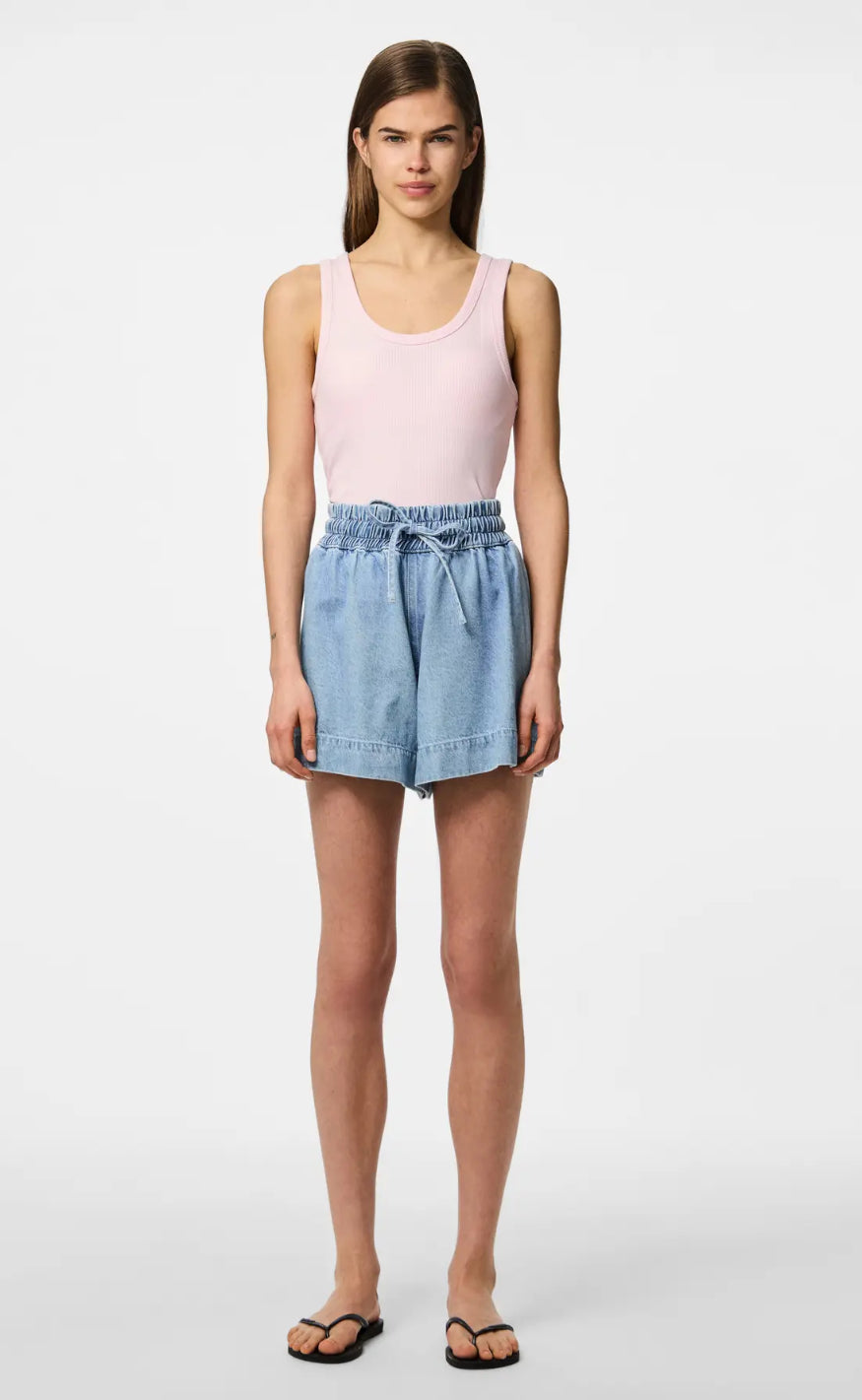 Pieces Shorts - Flora - Light Blue Denim