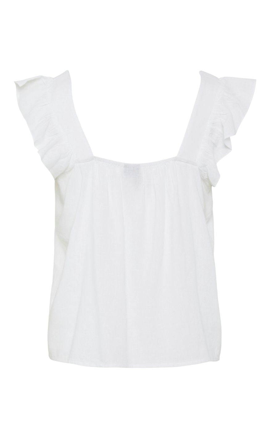Pieces Topp - Pia - Bright White/Bright White