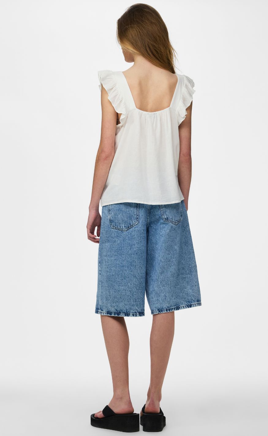 Pieces Topp - Pia - Bright White/Bright White