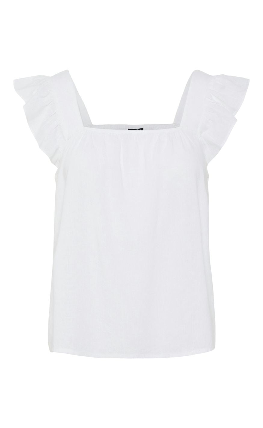 Pieces Topp - Pia - Bright White/Bright White